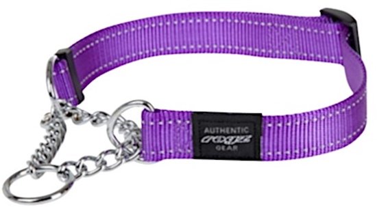 Rogz For Dogs Lumberjack Choker Hondenriem - Paars - 25 mm x 43-73 cm