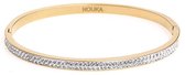 Nouka armband stainless steel, strass steentjes goud