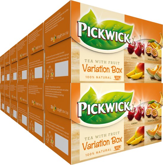 Pickwick Fruit Thee Variatie Oranje - 12 x 20 Zakjes |