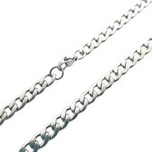 Aramat jewels ® - Ketting open gourmet staal 55cm 6mm zilverkleurig
