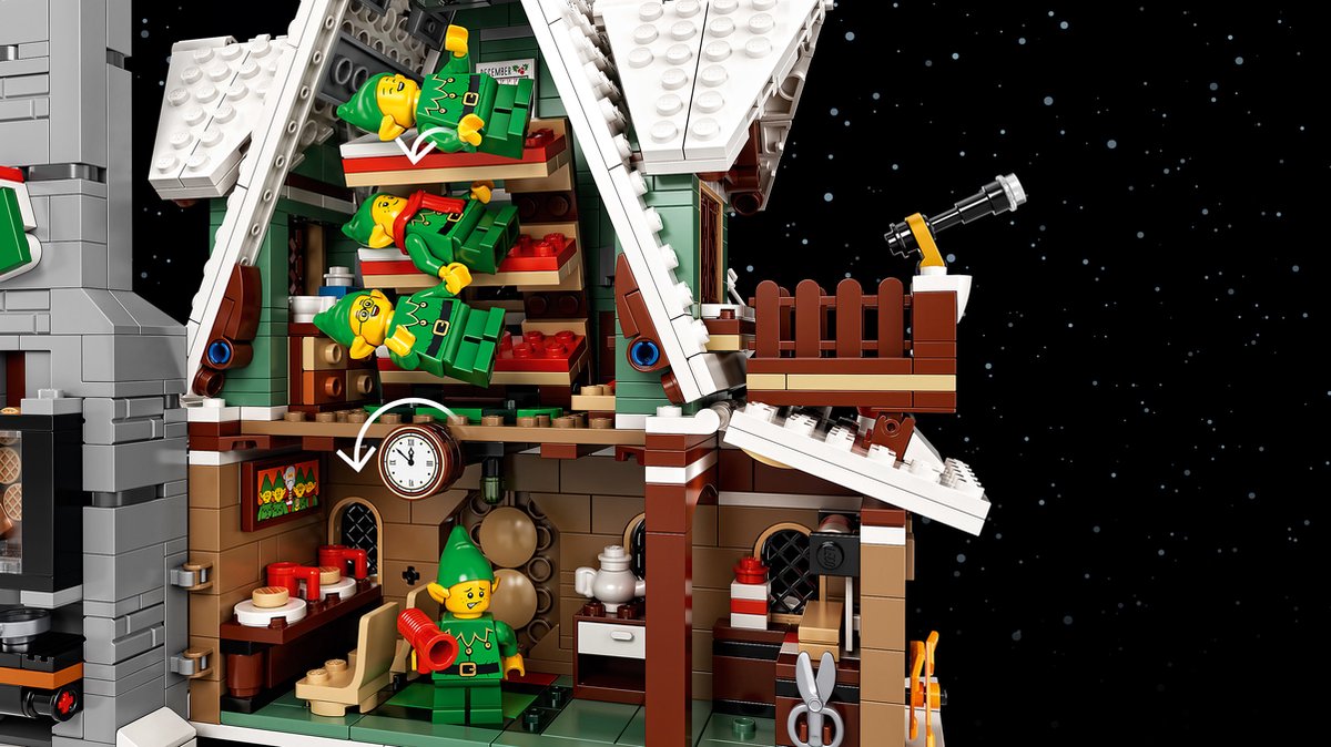 LEGO® Elf Clubhuis (10275) modelbouwset om neer te zetten; haal herinneringen aan kerst op met dit feestelijke project, een fantastisch cadeau voor volwassenen en gezinnen die graag creatief bezig zijn (1197 onderdelen) — afbeelding 16