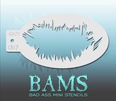 Bad Ass Stencil Nr. 1317 - BAM1317 - Schmink sjabloon - Bad Ass mini - Geschikt voor schmink en airbrush