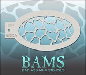 Bad Ass Stencil Nr. 3003 - BAM3003 - Schmink sjabloon - Bad Ass mini - Geschikt voor schmink en airbrush
