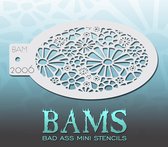 Bad Ass Stencil Nr. 2006 - BAM2006 - Schmink sjabloon - Bad Ass mini - Geschikt voor schmink en airbrush