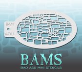 Bad Ass Stencil Nr. 4011 - BAM4011 - Schmink sjabloon - Bad Ass mini - Geschikt voor schmink en airbrush
