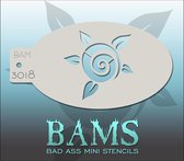 Bad Ass Stencil Nr. 3018 - BAM3018 - Schmink sjabloon - Bad Ass mini - Geschikt voor schmink en airbrush