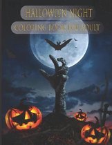 halloween night coloring book for adult