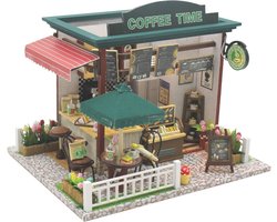 Miniatuur Bouwpakket M Volwassenen - Knutselen Meisjes - Houten Poppenhuis - DIY - Coffee - Crafts&Co