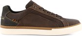 NoGRZ P.Johnson - Sportieve leren herensneaker - Donkerbruin - Maat 44