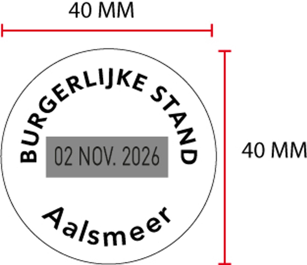 Stempelplaatje Colop R3040 Datum