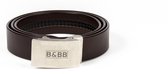 Black & Brown Belts / 125 CM / Squared - Coffee Brown Belt B&BB/ Leren Riem/ Heren Riem/ Dames Riem/ B&BB / Automatische Gesp/ Runderleer/ RVS / Broeksriem / Riemen / Riem /Riem he