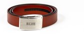 Black & Brown Belts / 125 CM / Outlined - Light Brown Belt B&BB/ Leren Riem/ Heren Riem/ Dames Riem/ B&BB / Automatische Gesp/ Runderleer/ RVS / Broeksriem / Riemen / Riem /Riem he