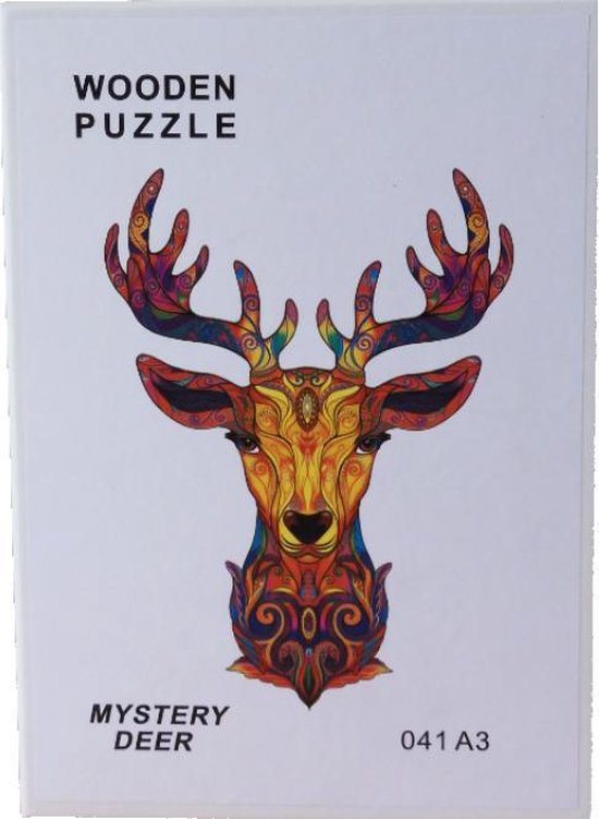 Houten Puzzel Volwassenen | Hert Dierenpuzzel | Dieren vorm puzzelstukjes | A3 | Puzzels | MYSTERY DEER #041