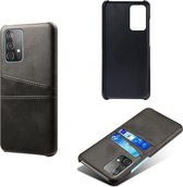 Samsung Galaxy A52 Telefoonhoesje | PU Leren Back Cover | Pasjeshouder | Zwart