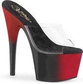 Pleaser Muiltjes -37 Shoes- ADORE-701BR Paaldans schoenen Zwart/Rood