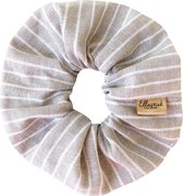 Ellastiek Luxe Scrunchie Gestreept – Scrunchies - Haarelastiekjes - Haar Accessoires Vrouwen - Wokkels – Luxe Kwaliteit - Haar Accessoires Meisje  - Haar Accessoire - Haarwokkel - Oversized H