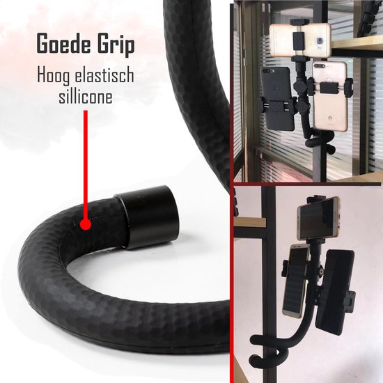 TENTA® flexible et extension de trépied TENTA® - Smartphone trépied, perche à selfie, support vidéo, support de téléphone - 52 cm