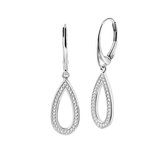 Glams Oorhangers Zirkonia Brisur Haak - Zilver