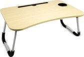 Laptoptafel - Laptopstandaard - Schoottafel - Bedtafel - MDF Hout - Zwart - 60x40x28 cm