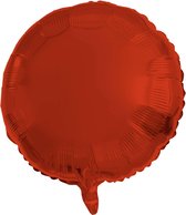 Folat - Folieballon Rond Mat Rood - 45 cm