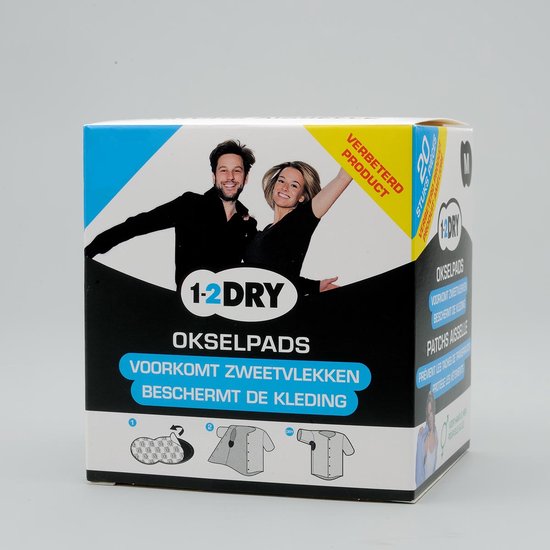 Foto: 1 2dry okselpads 80 stuks zwart medium de enige echte ook verkrijgbaar bij alle drogisterijen bescherm je kleding tegen vlekken onder je oksels weg vochtige plekken eenvoudig in gebruik verkrijgbaar in large wit en medium zwart en wit 