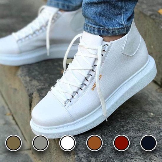 Chekich Heren Sneaker - wit - hoge sneakers - schoenen - comfortabele -  CH258 - maat 44 | bol.com