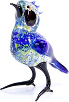 Glazen Hopvogel - Vogel - Vogels - Vogeltjes - Vogeltjes Beeldjes - Vogeltjes Decoratie - Beeldjes Dieren - Beeldjes Decoratie - Glazen vogeltjes decoratie - Vogel beeldje - vogel