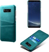 Samsung Galaxy S8 Telefoonhoesje | PU Leren Back Cover | Pasjeshouder | Groen