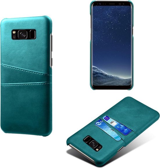 Coque de téléphone Samsung Galaxy S8 | Couverture arrière en cuir PU | Porte -cartes | Vert | bol.com