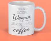 Mok-Behind every succesful woman..Coffee- cadeau voor vrouw-grappige teksten-koffiebeker