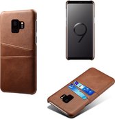 Samsung Galaxy S9 Telefoonhoesje | PU Leren Back Cover | Pasjeshouder | Bruin