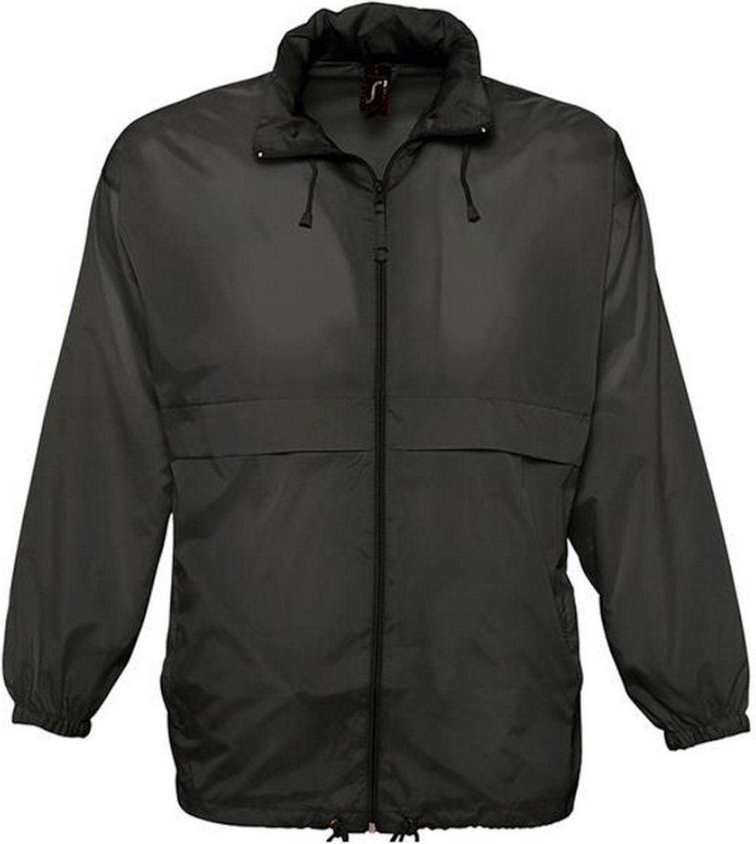 SOLS Unisex Surf Windbreaker Lichtgewicht Jasje Zwart