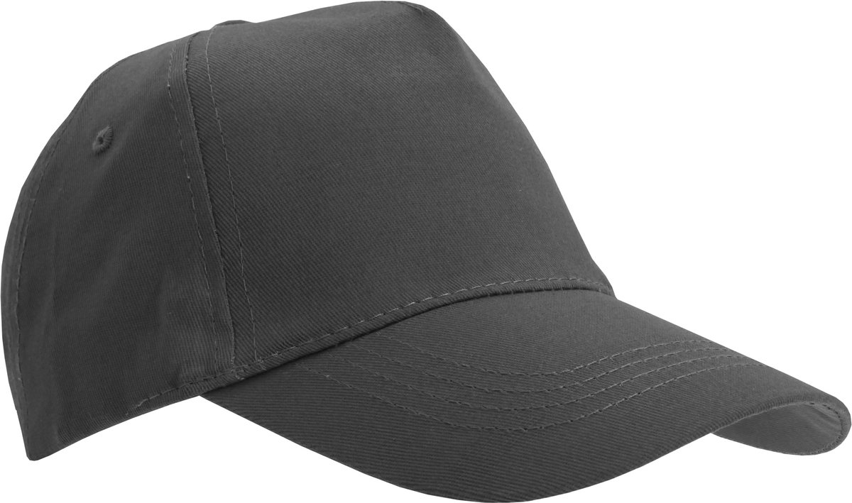 SOLS Unisex Buzz 5 Panel Baseball Cap (Donkergrijs)