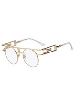 KIMU ronde STEAMPUNK bril retro - heldere glazen rond vintage