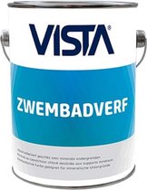 VISTA ZWEMBADVERF - Verf voor zwembaden en zwemvijvers - Chloorrubberbasis - 1K - Licht Blauw - 2,5L