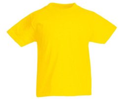 Fruit Of The Loom Originele T-shirt met korte mouwen voor kinderen / kinder (Geel)