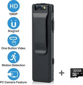 Narvie - Premium Mini Verborgen Camera Incl. 32GB Geheugenkaart -Foto's en video' s- Draagbare Spy Camera -  Webcam - Beweging Sensor - Oplaadbaar - Zwart