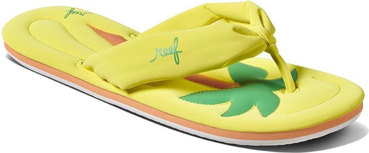 Reef Pool Float Dames Slippers - Yellow Palm - Maat 38.5