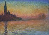 San Giorgio Maggiore in de schemering, Claude Monet - Foto op Posterpapier - 59.4 x 42 cm (A2)