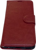 Huawei P9 rood Portemonnee Wallet Case – TPU  hoesje met pasjes Flip Cover - Boek  beschermend Telefoonhoesje