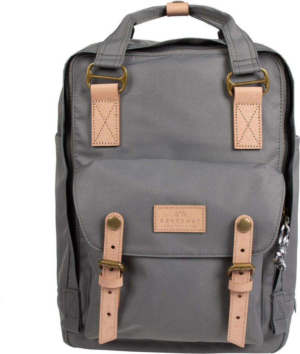 Doughnut laptoprugzak / Rugtas / Schooltas - 14 inch - Macaroon Reborn - Grey