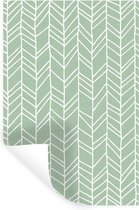 Muurstickers - Sticker Folie - Groen - Wit - Patronen - 40x60 cm - Plakfolie - Muurstickers Kinderkamer - Zelfklevend Behang - Zelfklevend behangpapier - Stickerfolie