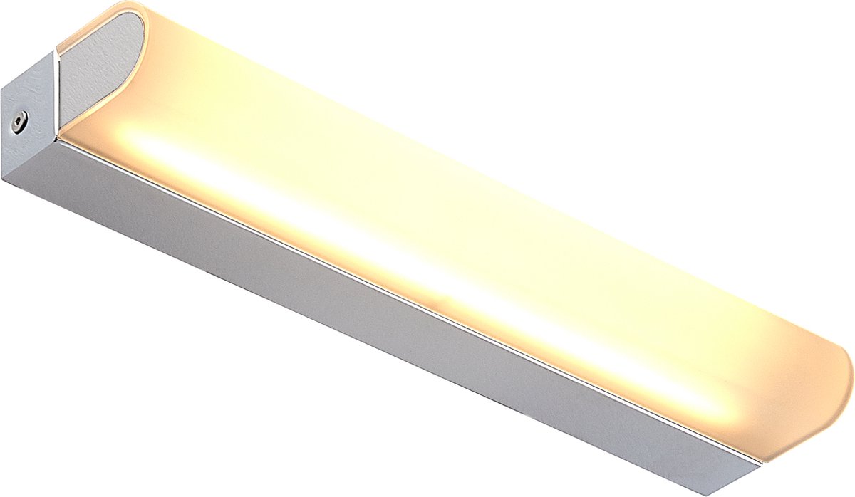 Arcchio - Wandlamp - 1licht - aluminium, ijzer, acryl - H: 4 cm - chroom, wit gesatineerd - Inclusief lichtbron
