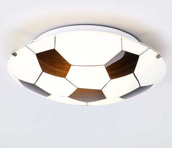 Lindby - plafondlamp - 1licht - glas, metaal - H: 8 cm - E27 - zwart, wit
