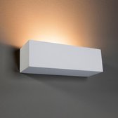 Lindby - Wandlamp - 1licht - gips, metaal - H: 8.5 cm - E14 - wit