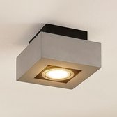 Arcchio - plafondlamp - 1licht - aluminium - H: 8.5 cm - GU10 - zilvergrijs