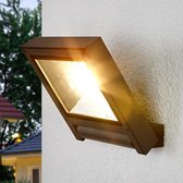 Lucande - LED buitenlamp - 1licht - Drukgegoten aluminum, getemperd glas - H: 23.2 cm - donkergrijs - Inclusief lichtbron
