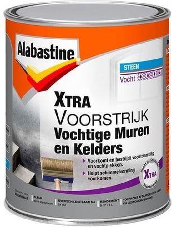 Alabastine Voorstijk Voor vochtige muren &amp; kelders 1 liter