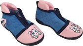Pantoffel schoenen met strik - Roze / Blauw - Maat 27