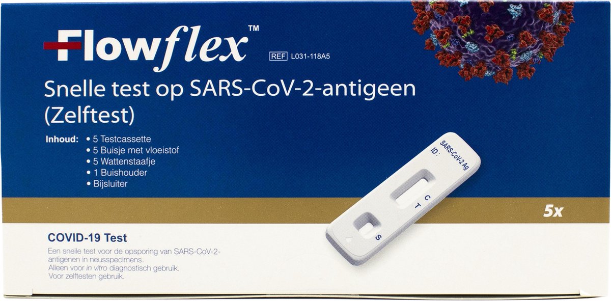 Goedkoopste 100 stuks Flowflex | CE0123 gekeurd | Single pack | NL gebruiksinstructie | zelftest Covid19 thuistest | single pack| nederlands handleiding